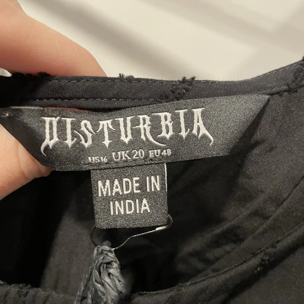 Disturbia Women's Blythe Handkerchief Hem Mini Dress US size 16 NWT - Picture 6 of 7